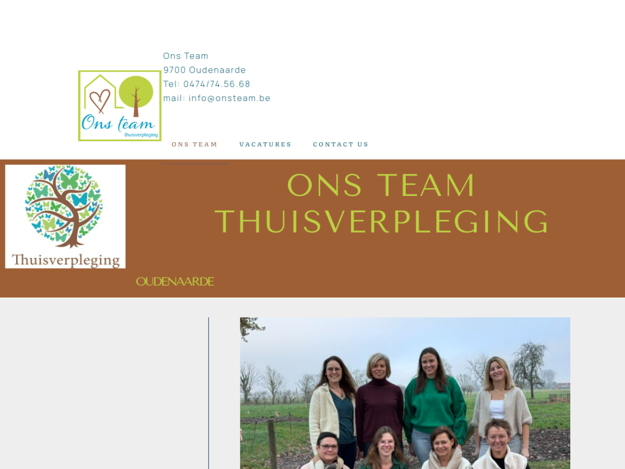 Screenshot Ons Team - Thuisverpleging